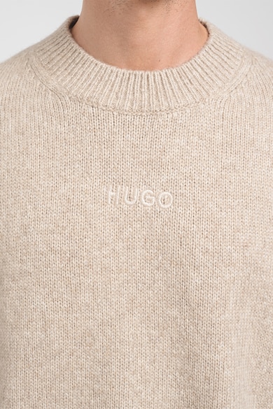 HUGO Уголемен пуловер Seese с вълна Мъже