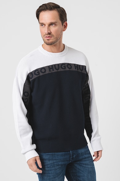 HUGO Пуловер Stimoh в цветен блок Мъже