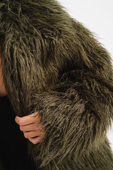 HUGO Migara szőrmekabát oldal zsebekkel női