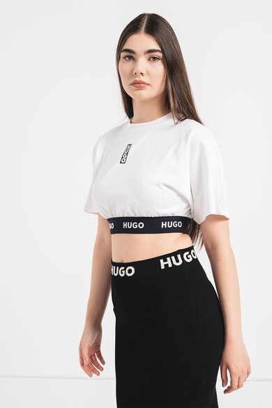 HUGO Къса тениска Dalexi с лого Жени