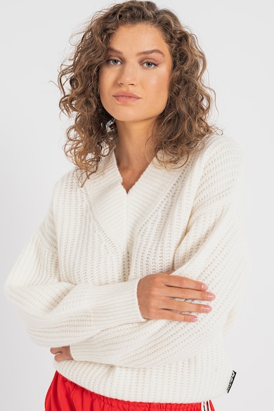 HUGO Sesamia vastagon kötött gyapjútartalmú pulóver női