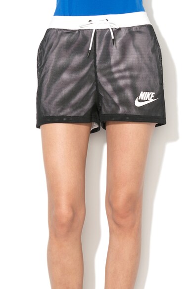 Nike Pantaloni scurti cu plasa si aplicatie logo Femei