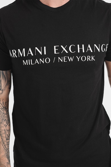 ARMANI EXCHANGE Szűk fazonú logómintás póló férfi