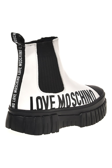 Love Moschino Logós chelsea bőrcsizma női