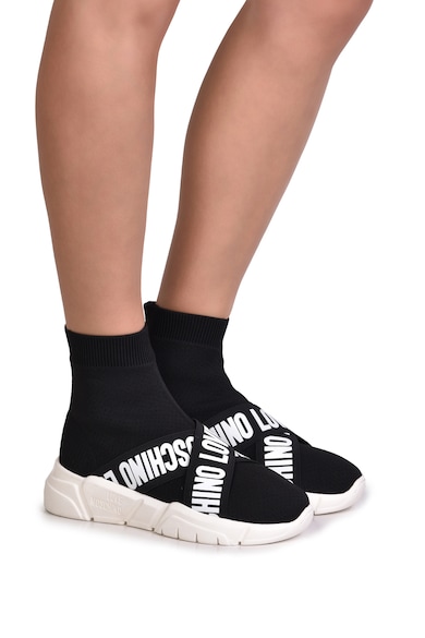 Love Moschino Bebújós sneaker logós pántokkal női