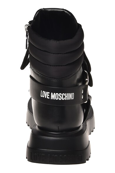 Love Moschino Кожени боти с лого Жени