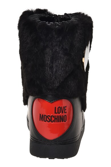 Love Moschino Bebújós csizma műszőrme részletekkel női
