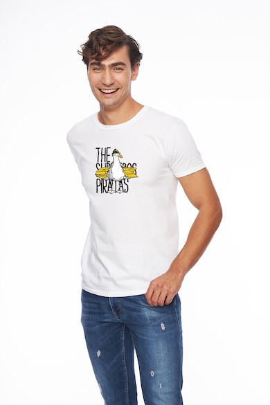 Vegea Тениска с фигурална щампа и надпис Мъже