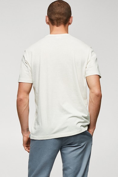 Mango Памучна тениска с джоб Мъже