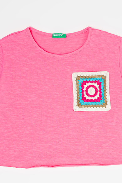 United Colors of Benetton Тениска с плетена дантела Момичета