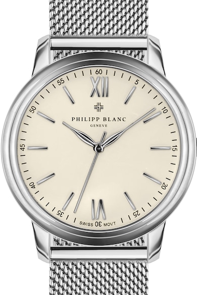 Philipp Blanc Унисекс часовник от неръждаема стомана с мрежеста верижка Жени