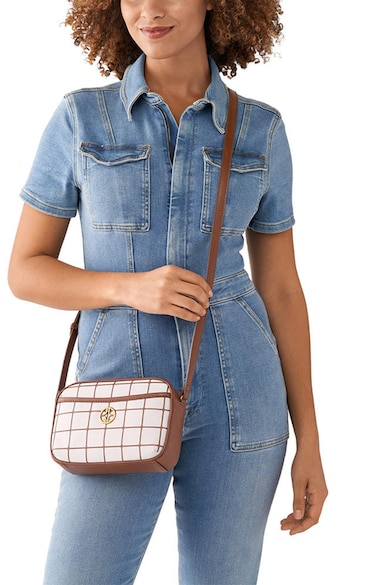 Fossil Brennon keresztpántos műbőr táska kontrasztos dizájnnal női