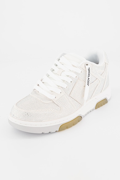 OFF-WHITE Pantofi sport low-cut cu aplicatii cu strasuri Femei