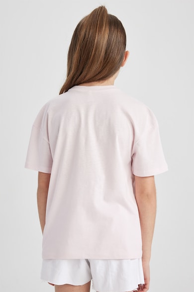 DeFacto Памучна тениска с овално деколте Момичета