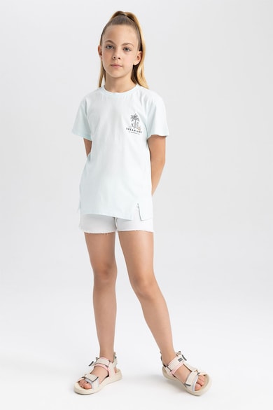 DeFacto Тениска с щампа и цепки Момичета