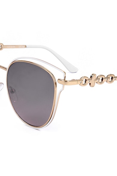 GUESS Ochelari de soare cat-eye cu rama metalica Femei