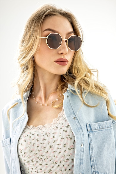 Emily Westwood Hatszögletű napszemüveg egyszínű lencsével női