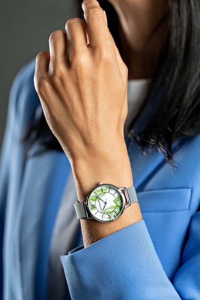 Emily Westwood Часовник от неръждаема стомана с мрежеста верижка Жени