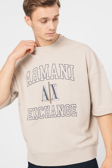 ARMANI EXCHANGE Rövid ujjú pulóver nagyméretű logóval férfi