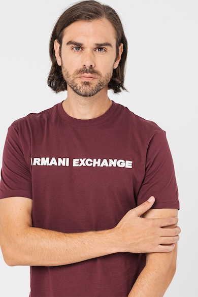 ARMANI EXCHANGE Тениска с овално деколте и лого Мъже