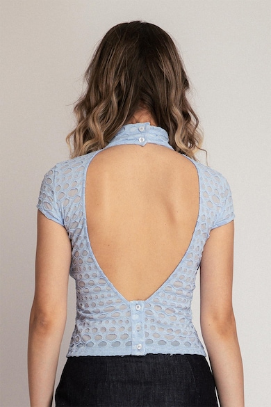ABUBURUZAN Bluza semi-transparenta cu decupaje decorative Femei