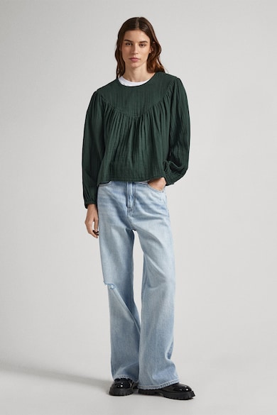 Pepe Jeans London Памучна блуза с отвори Жени