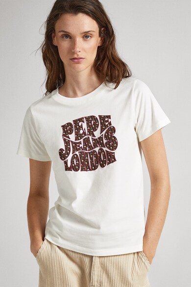 Pepe Jeans London Тениска Claritza на лога Жени