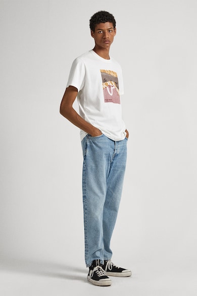 Pepe Jeans London Тениска с овално деколте и шарка Мъже