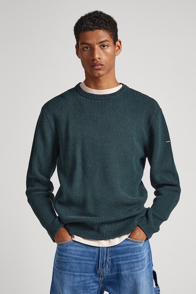Pepe Jeans London Памучен пуловер с овално деколте Мъже