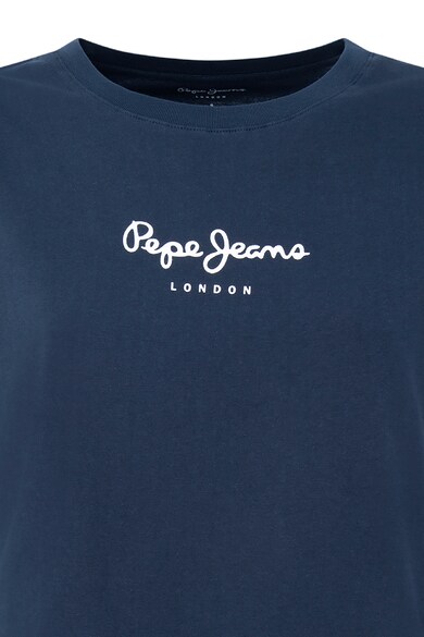 Pepe Jeans London Normál fazonú kerek nyakú póló logóval női