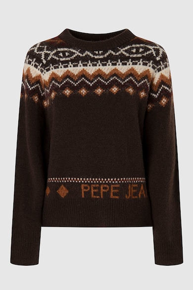 Pepe Jeans London Pulover din amestec de lana cu decolteu rotund Femei