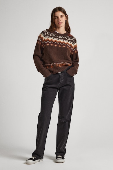 Pepe Jeans London Пуловер с вълна с овално деколте Жени