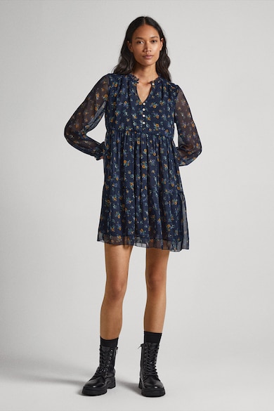 Pepe Jeans London Rochie cu croiala in A si imprimeu floral Femei