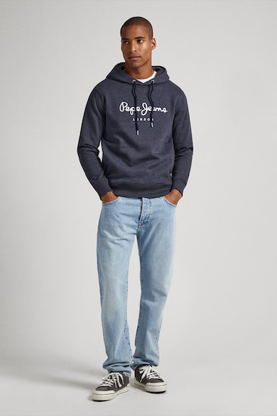 Pepe Jeans London Kapucnis pulóver logóval a mellrészen férfi