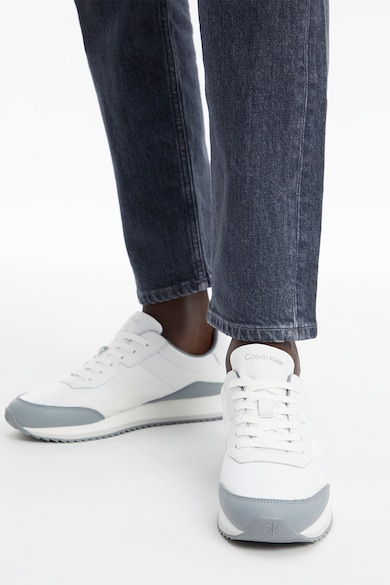 CALVIN KLEIN Sneaker bőrrészletekkel férfi