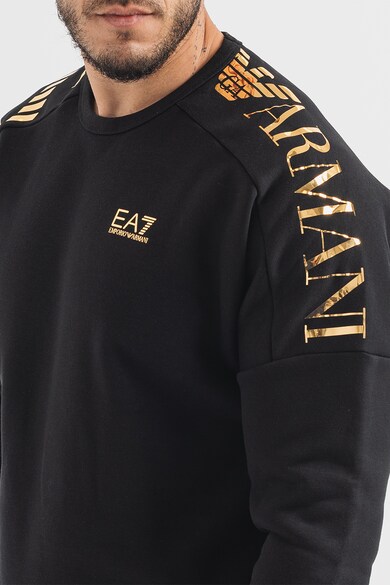 EA7 Bluza sport cu imprimeu logo metalizat Barbati