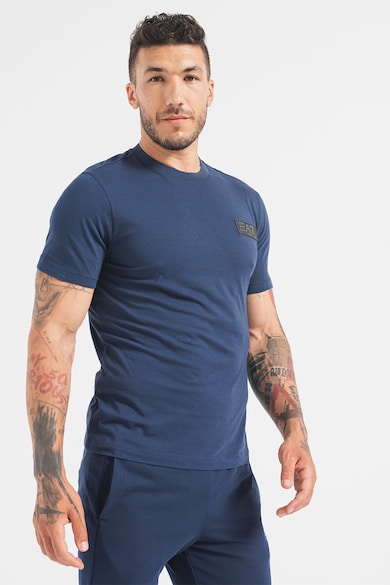 EA7 Tricou de bumbac cu logo Barbati