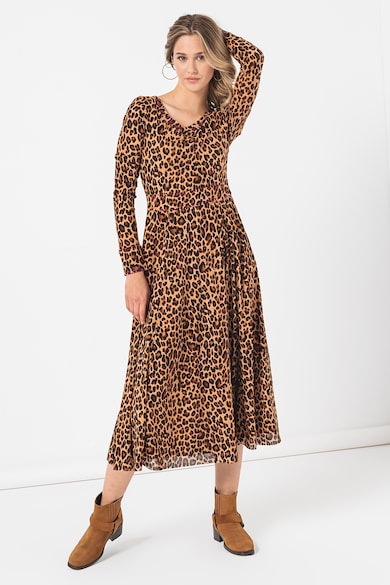 Max&Co Разкроена рокля с животинска шарка Жени