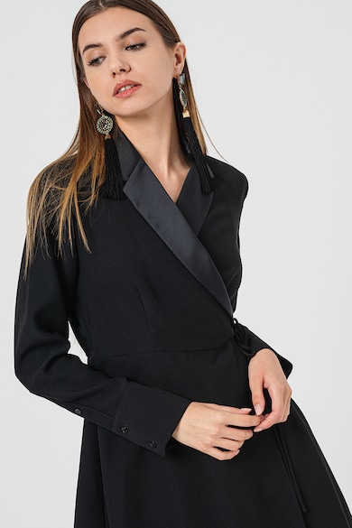 Max&Co Egyszínű átlapolt miniruha női
