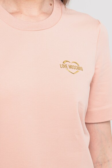 Love Moschino Rochie-tricou cu detaliu logo si decolteu la baza gatului Femei