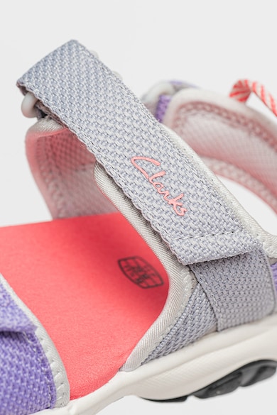 Clarks Sandale din material textil cu inchidere velcro Expo Sea Fete