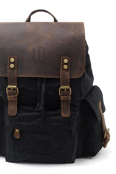 Urban Bag Mantova uniszex hátizsák bőrrészletekkel férfi