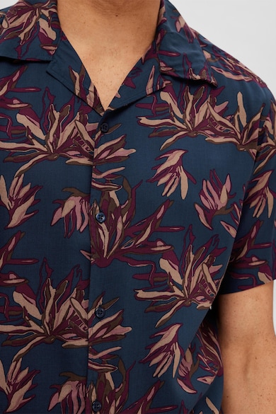 Selected Homme Риза с флорална щампа и къси ръкави Мъже