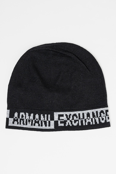 ARMANI EXCHANGE Рипсени шапка и шал - 2 броя Мъже