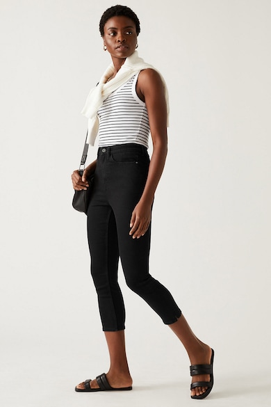 Marks & Spencer Magas derekú skinny fit farmernadrág háromnegyedes szárakkal női