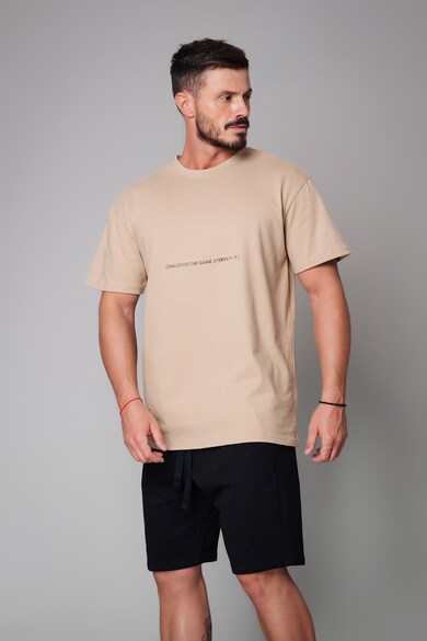 uFIT Памучна тениска с надпис Мъже