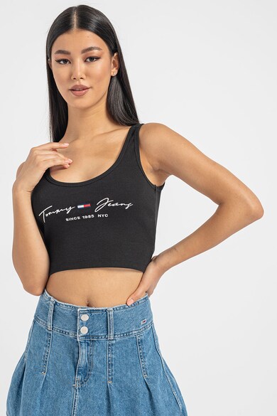 Tommy Jeans Къс топ с лого Жени