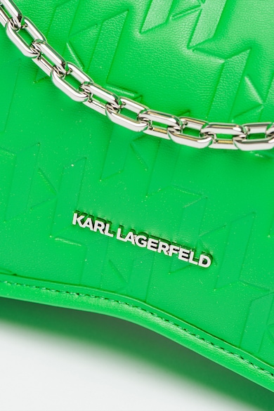 Karl Lagerfeld Seven Element keresztpántos bőr és műbőr táska dombornyomott logóval női