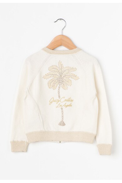 Juicy Couture Cardigan alb unt cu fermoar Fete