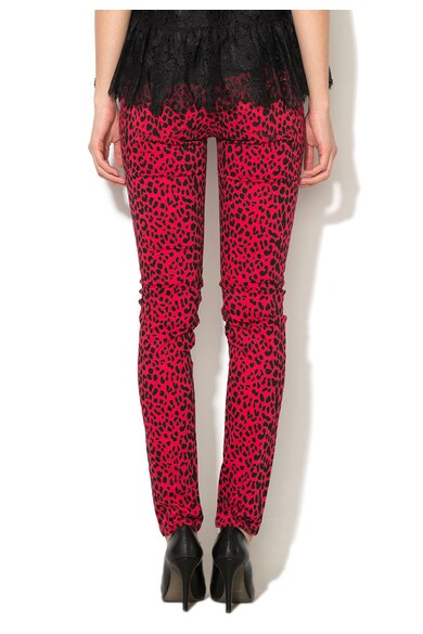 Juicy Couture Pantaloni rosu cu negru si animal print Femei